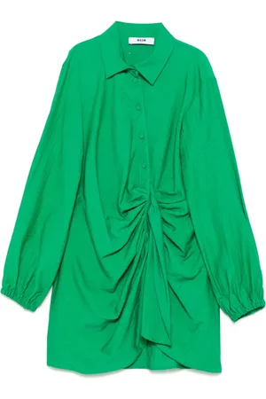 Msgm Vestido camisero con detalle drapeado