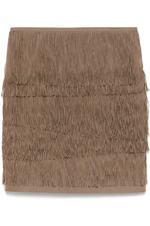 Lanvin Falda corta con flecos 2005
