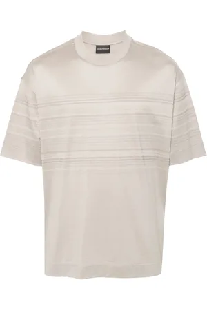 Emporio Armani Playera con motivo de rayas y cuello redondo