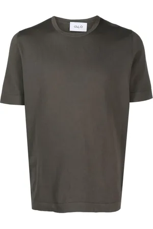 D4.0 Playera de tejido fino de canalé manga corta