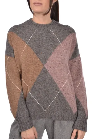 Gran Sasso Argyle-knit sweater