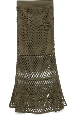 Pinko Falda midi de crochet