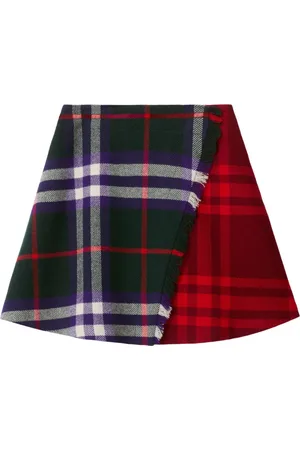 Burberry Falda corta con cuadros estampados