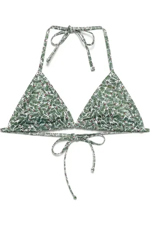 Lacoste Top de bikini con monograma estampado