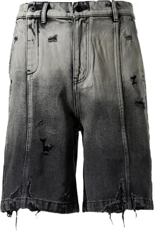 Feng Chen Wang Shorts de mezclilla con efecto degradado