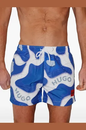 HUGO BOSS Shorts de playa con logo estampado