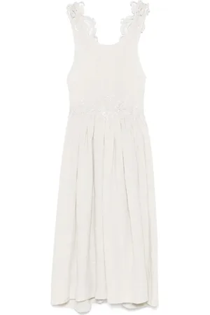 Maurizio Mykonos Vestido midi con detalle de encaje