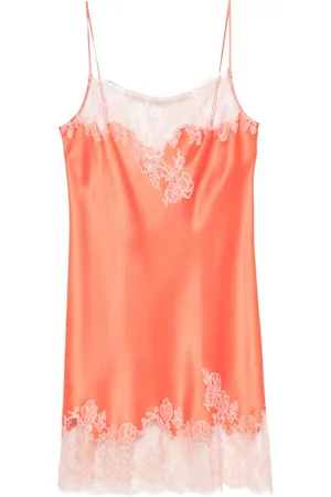 CARINE GILSON Vestido de noche con encaje Calais Caudry