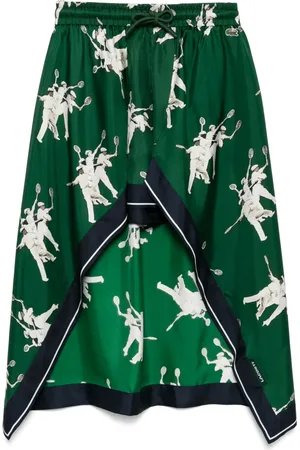 Lacoste Shorts de seda estampados