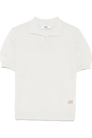 Msgm Playera tipo polo tejida