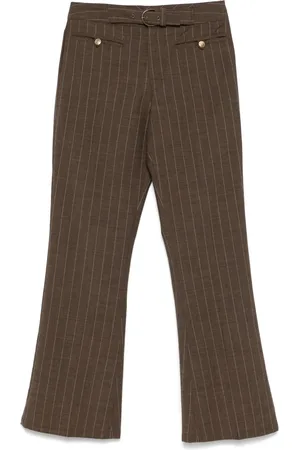 John Galliano Pantalones con rayas diplomáticas estampadas 2000