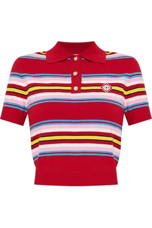 Casablanca Playera tipo polo a rayas