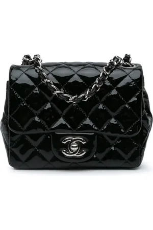 CHANEL Bolsa crossbody Mini Square Classic Patent Single Flap 2014