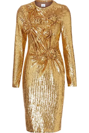 Burberry Vestido con lentejuelas fruncido a mano