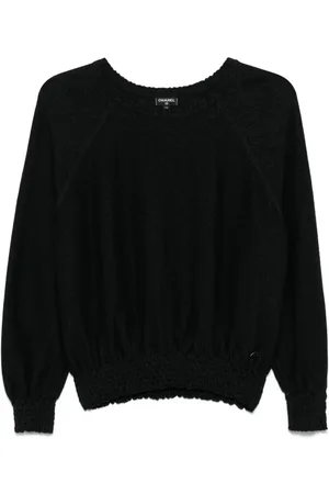 CHANEL Suéter con placa del logo 2010