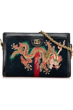 Gucci Bolsa de hombro Small Suede Dragon Ophidia 2016-2024