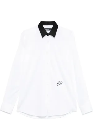 Karl Lagerfeld Playera tipo polo con cuello en contraste