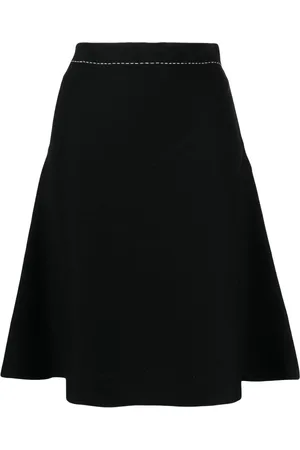Paule Ka Falda midi con detalle de costuras en contraste