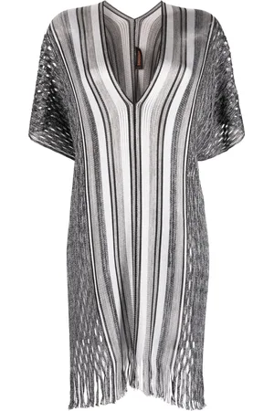 Missoni Poncho de tejido flojo