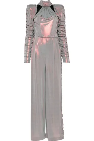 MITILIANE COUTURE Jumpsuit con diseño holográfico iridiscente