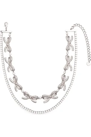 Self-Portrait Collar con moños de cristal