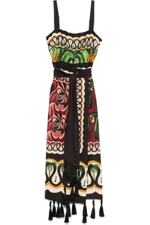 Farm Rio Vestido midi Coconut Tree Flow