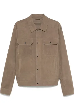 Emporio Armani Chamarra de cuero