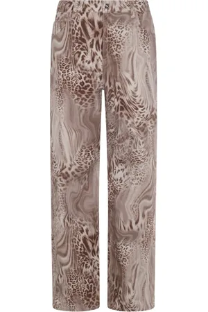 BLUMARINE Jeans rectos con estampado de leopardo