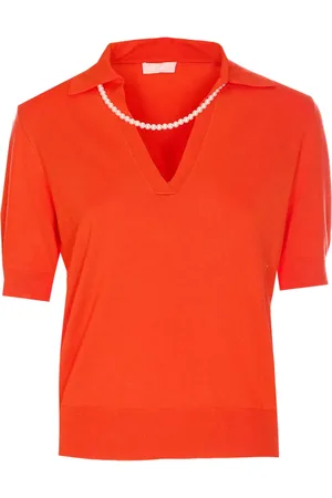 Liu Jo Playera tipo polo con detalle de perlas