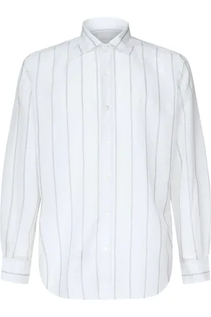 ELEVENTY Camisa con rayas diplomáticas estampadas