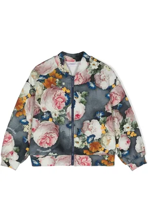 MONNALISA Sudadera con estampado floral y cierre