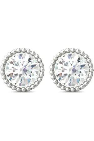 VEYNOU Aretes Kate en oro blanco de 14kt con diamante