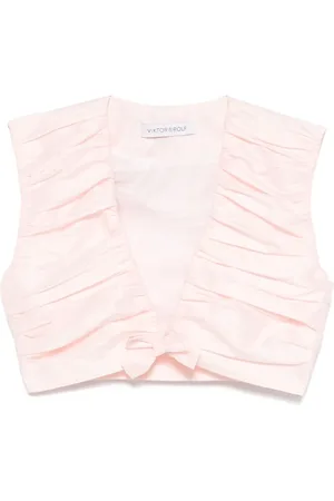 Viktor & Rolf Top corto con plisada