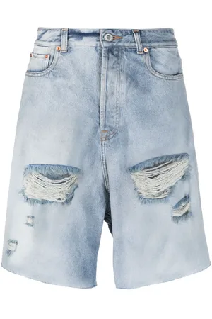 Vetements Shorts de mezclilla con detalles rasgados