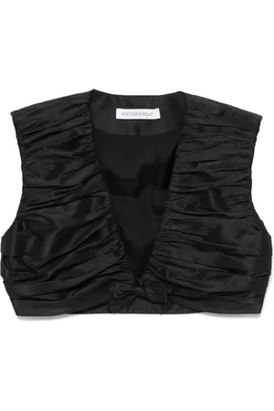 Viktor & Rolf Top corto con plisada
