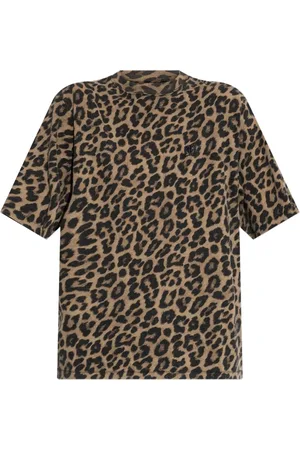 ANINE BING Playera con estampado de leopardo