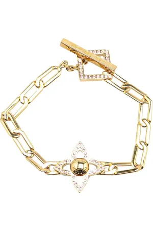 LOUIS VUITTON Pulsera Gold Plated Crystal Flower Power Bracelet 2000-2024