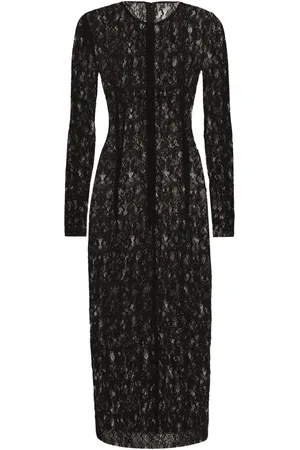 Dolce & Gabbana Vestido midi con encaje floral