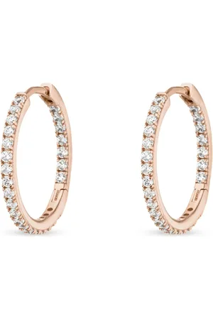 VEYNOU Arracadas Cleo pequeñas en oro rosa reciclado de 14kt con diamante
