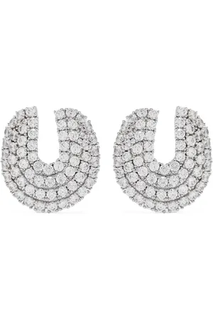 Self-Portrait Aretes Crystal Curved