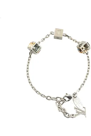 LOUIS VUITTON Pulsera Silver Plated Crystal Gamble Station Bracelet 2013