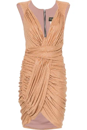 MITILIANE COUTURE Vestido corto con detalles de cristal