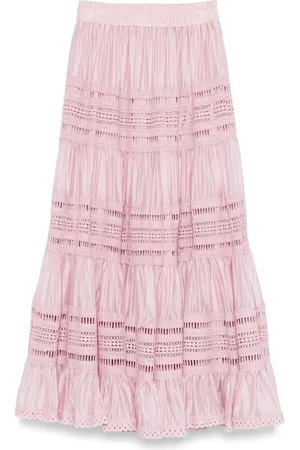 CENERE GB Falda larga con diseño acampanado