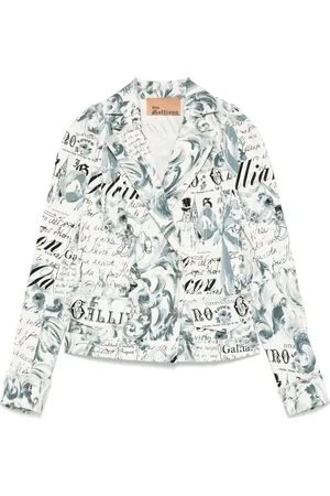 John Galliano Blazer con estampado gráfico 2000