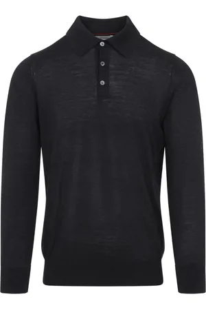 Brunello Cucinelli Playera tipo polo de tejido fino