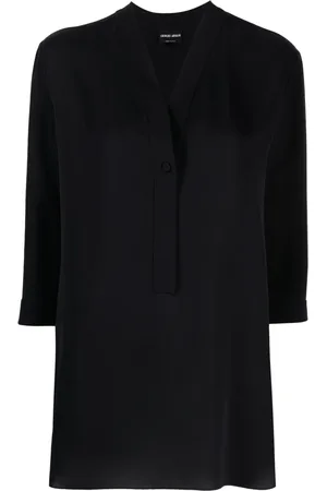 Giorgio Armani Blusa de seda con cuello en V
