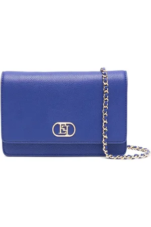 Elisabetta Franchi Bolsa crossbody con placa del logo