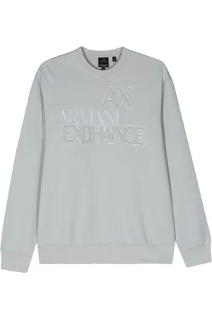 Armani Exchange Sudadera con apliques del logo y cuello redondo