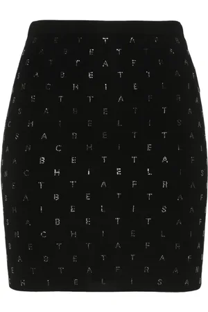 Elisabetta Franchi Falda corta con detalles del logo