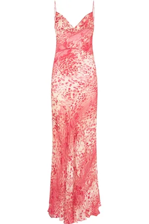Roberto Cavalli Vestido largo con animal print